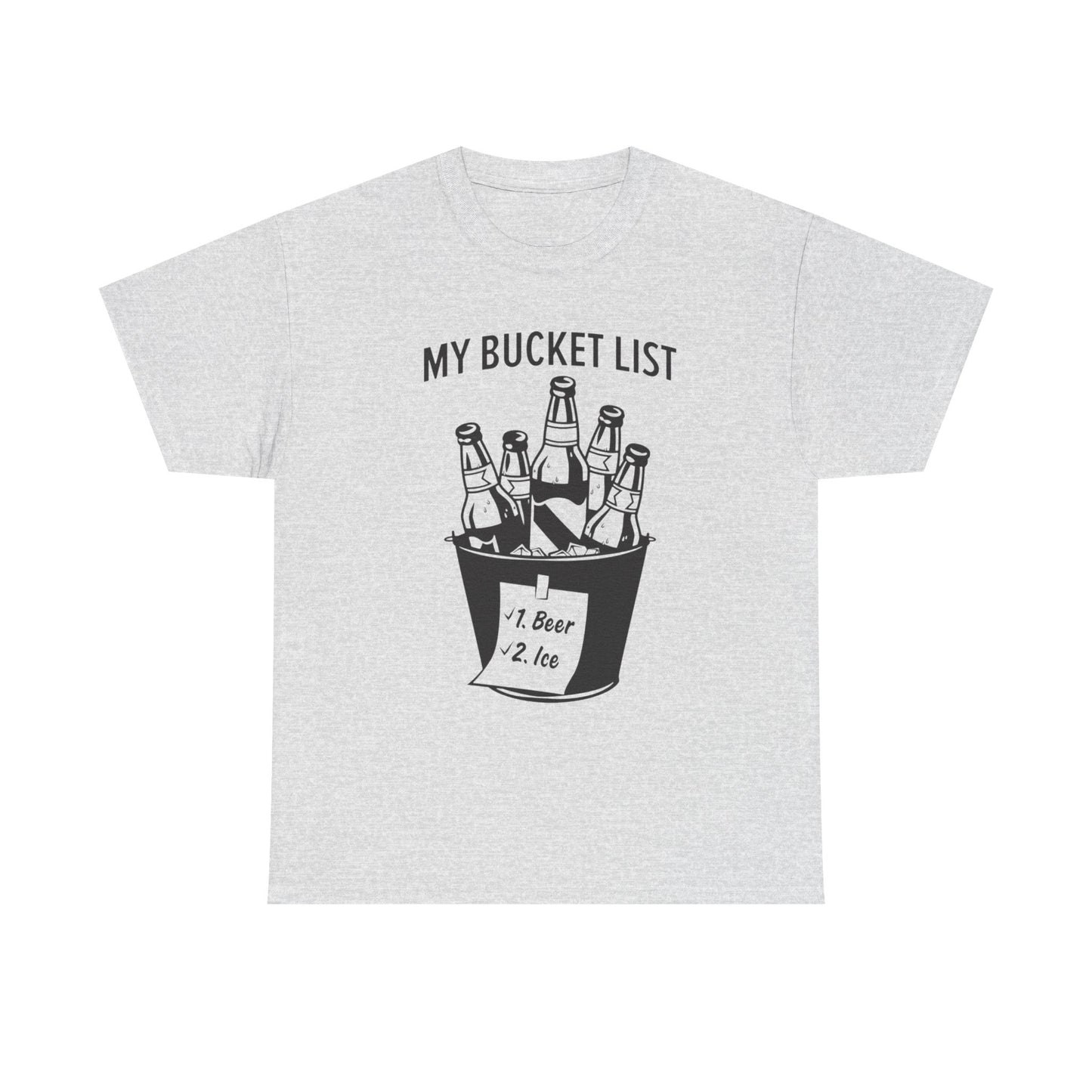 My Bucket List Beer And Ice Graphic T Shirt ADULT NEW