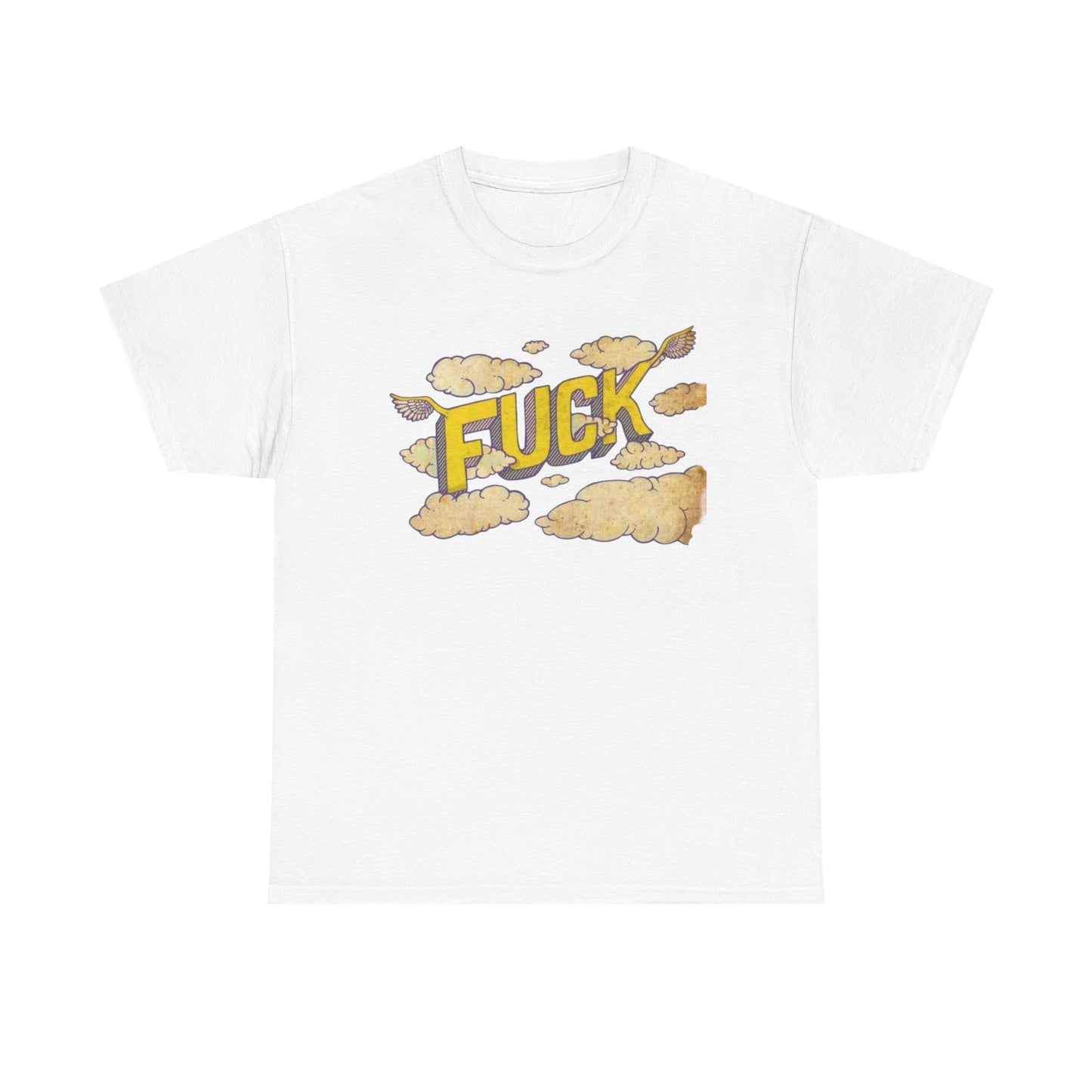 F Word Funny Clouds T-Shirt NEW Gift Unisex Heavy Cotton Tee