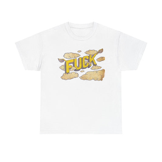 F Word Funny Clouds T-Shirt NEW Gift Unisex Heavy Cotton Tee