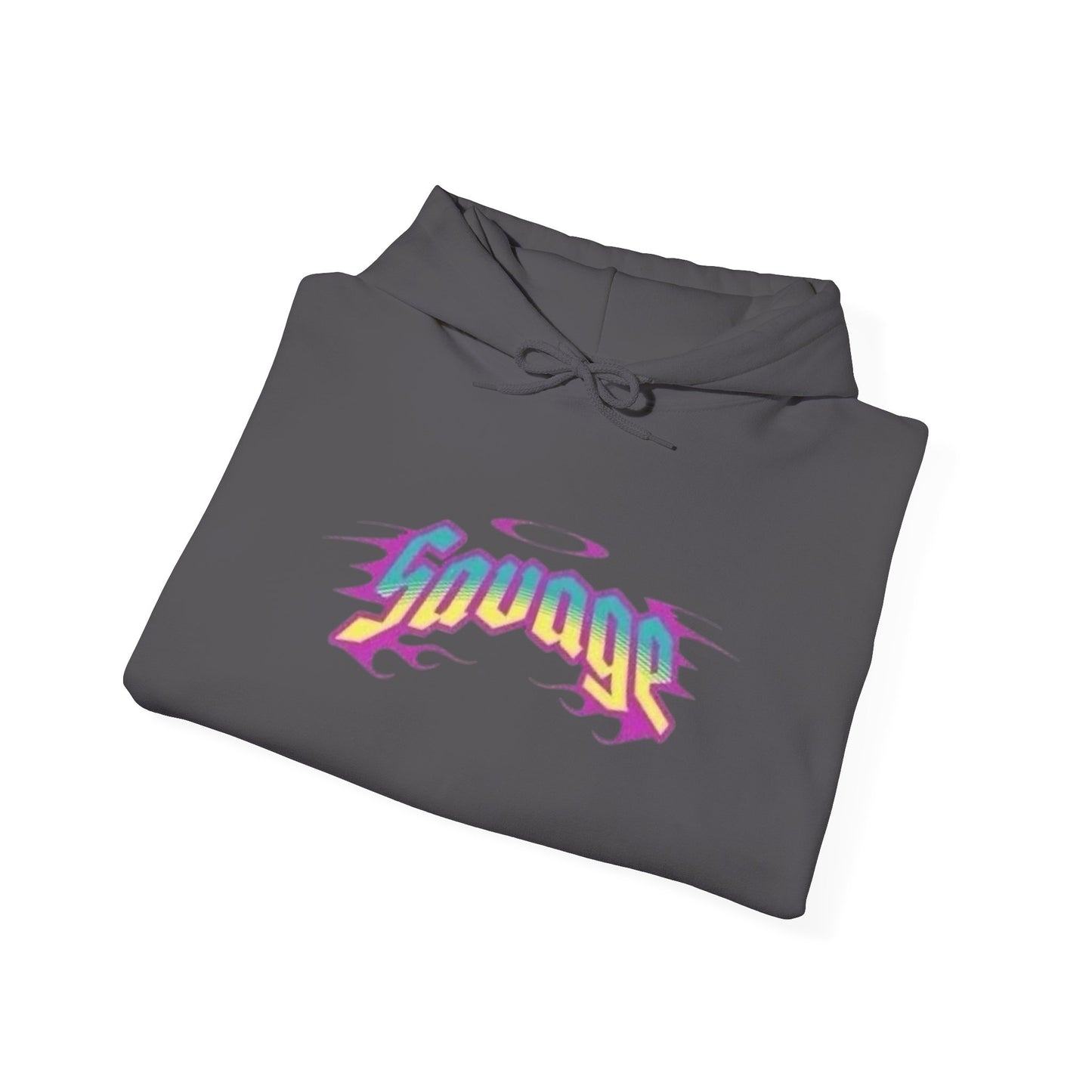 Savage Vintage Logo Graphic Hoodie Unisex Heavy Blend™ Hooded Sweatshirt