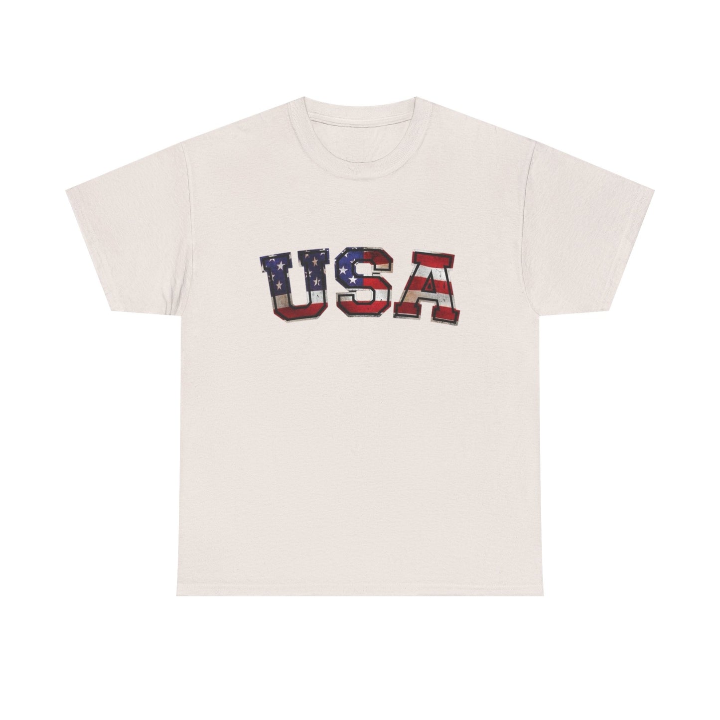 USA American Flag Retro Graphic T Shirt Unisex NEW Heavy Cotton Tee