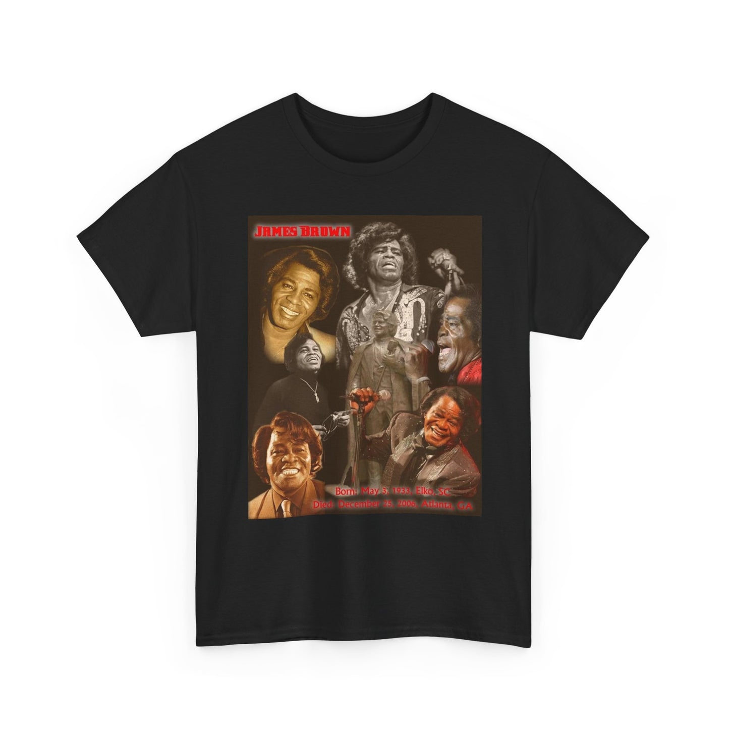 James Brown Graphic T Shirt Vintage Music Unisex Heavy Cotton Tee