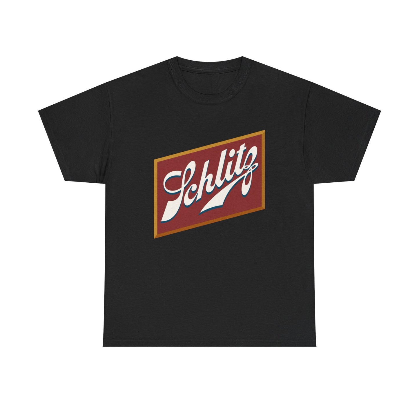 Schlitz Graphic T Shirt Vintage Beer Logo New England Unisex Heavy Cotton Tee