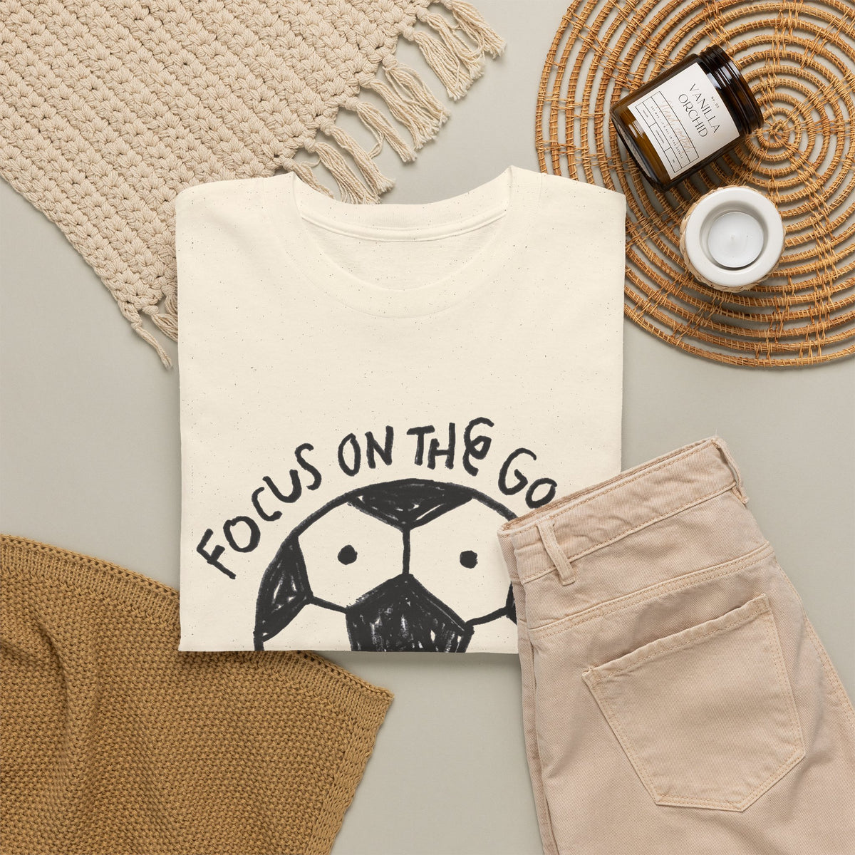 Focus On The Goal Not The Score Graphic T Shirt Men's Heavy Cotton Tee