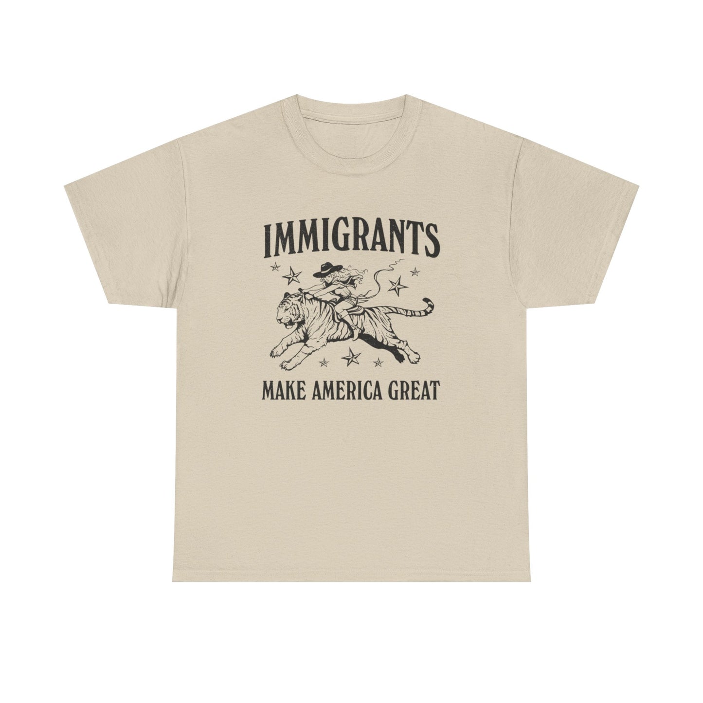 Immigrants Make America Great  Graphic T Shirt Unisex Heavy Cotton Tee