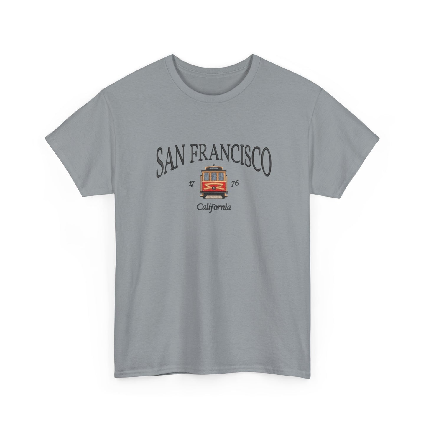 San Francisco California Trolly Graphic T Shirt NEW Unisex Heavy Cotton Tee