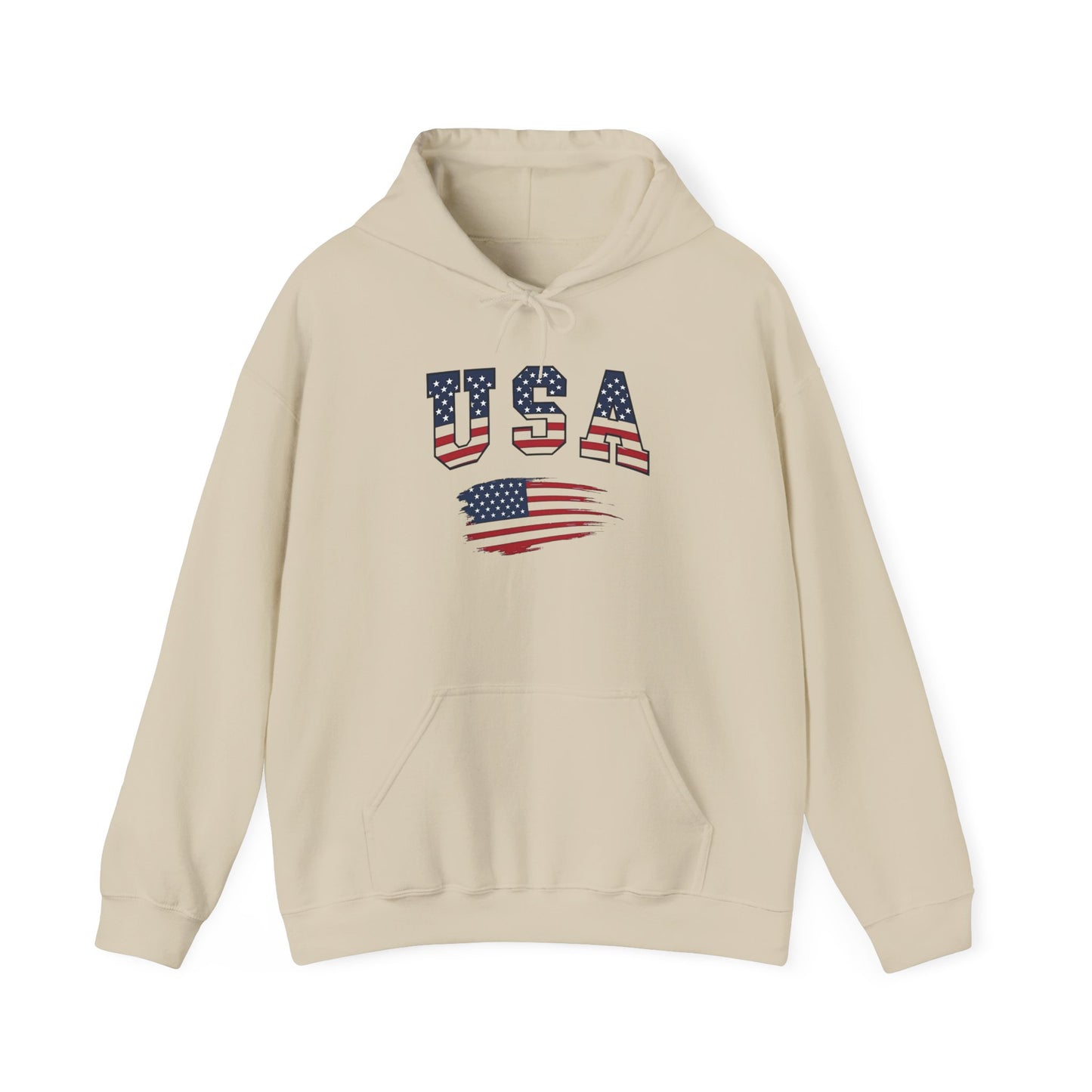 USA American Flag Graphic Hoodie Unisex Heavy Blend™ Hooded Sweatshirt