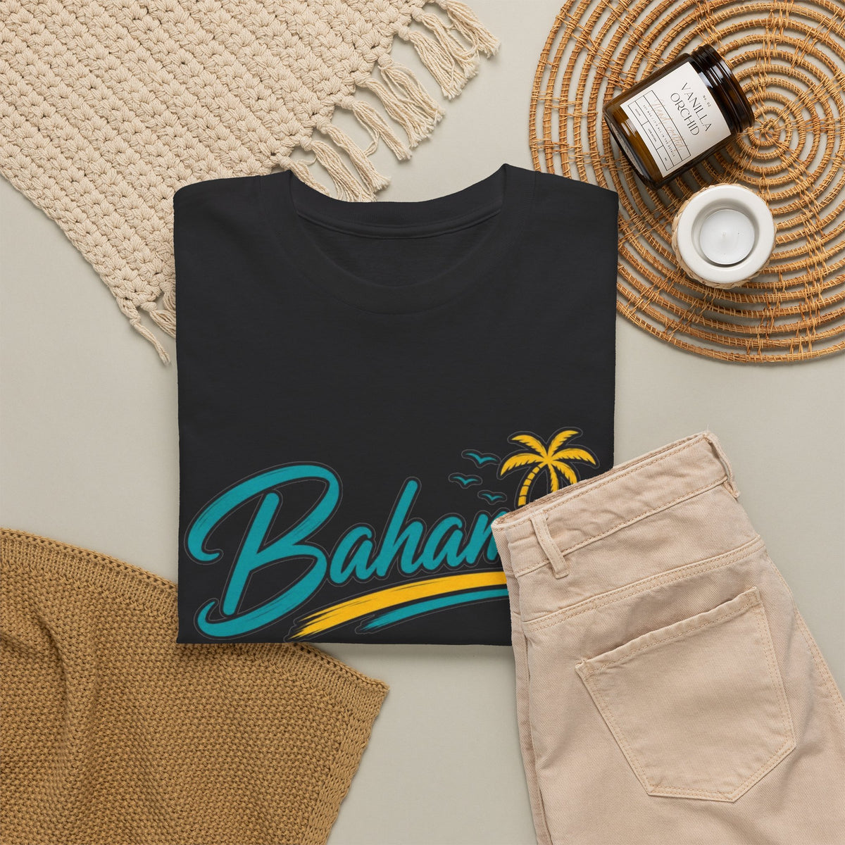 Bahamas Palm Tree Graphic T-Shirt Men's Graphic Tee