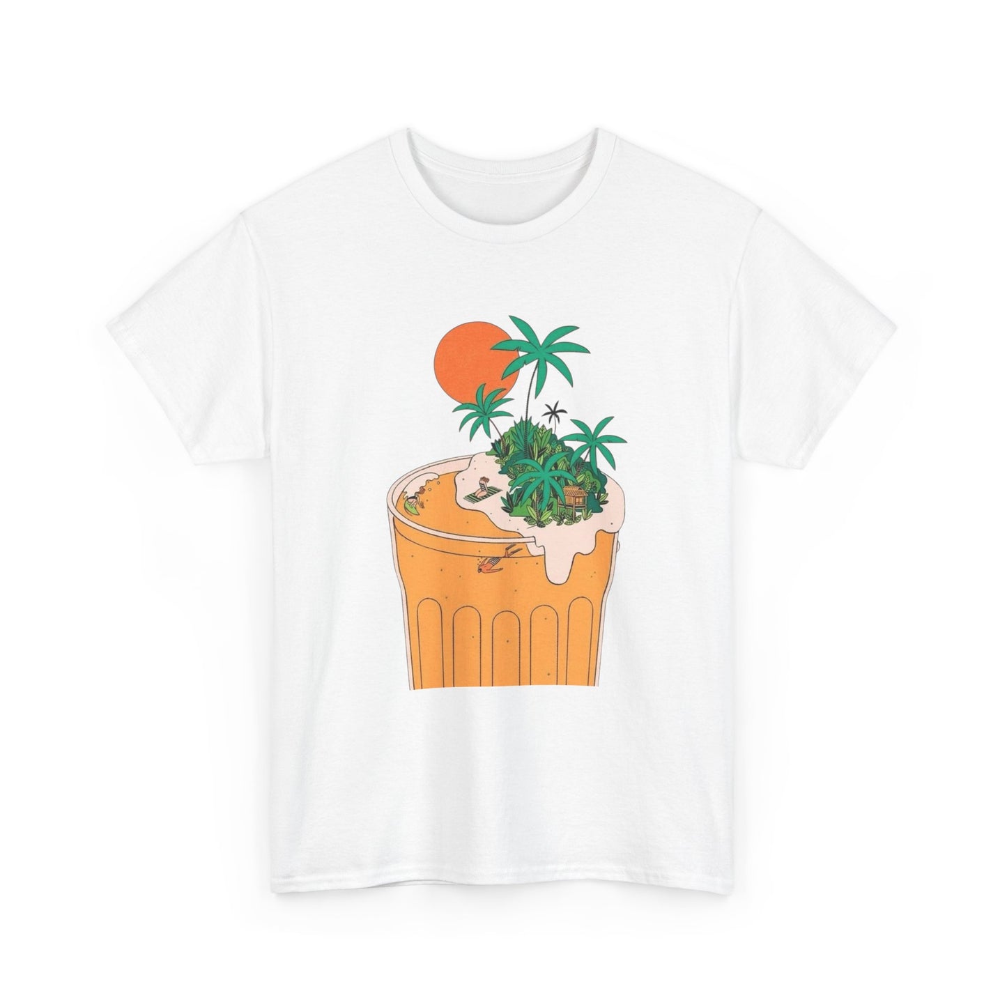 Beer Vacation Tropical Vacation Graphic T Shirt Unisex Heavy Cotton Tee