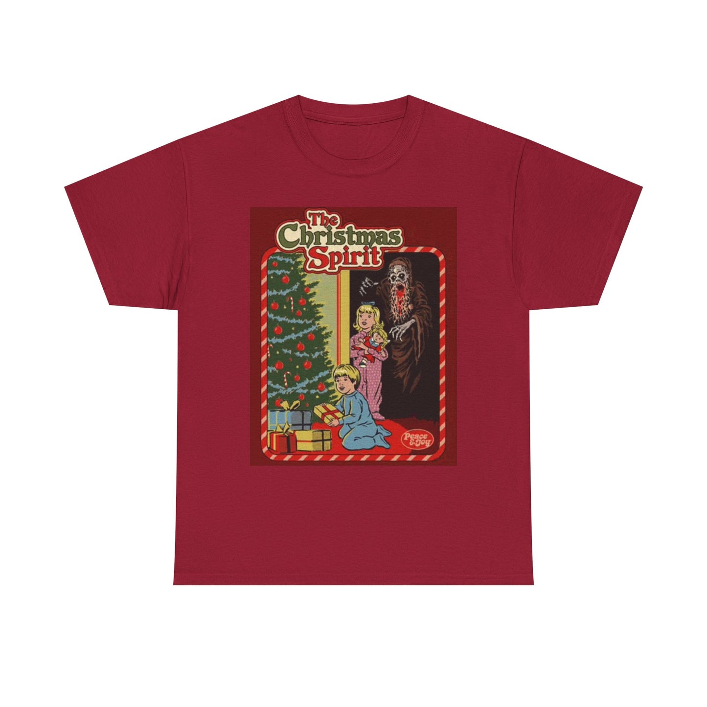The Christmas Spirit Graphic T Shirt Funny Holidays Santa Unisex Heavy Cotton