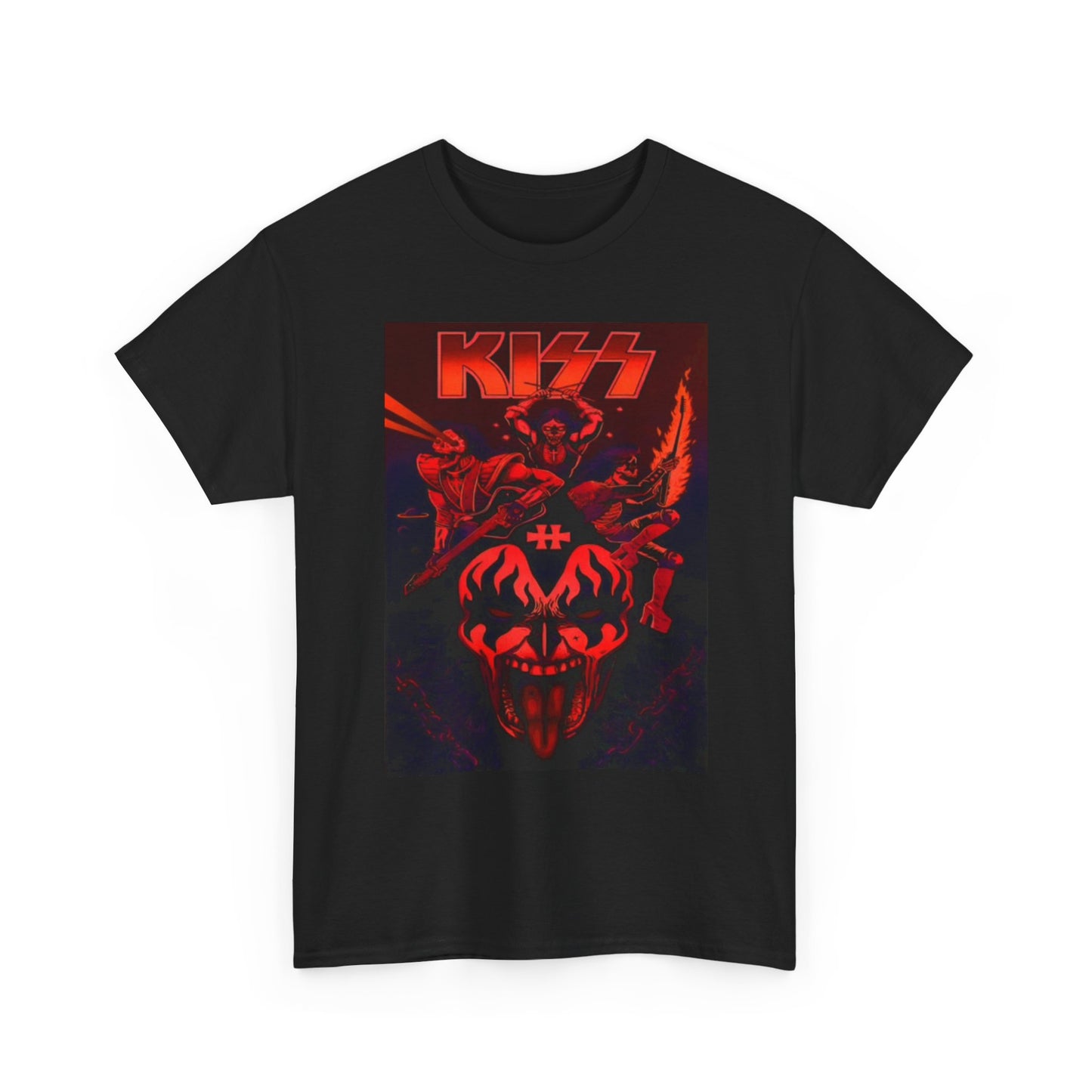 Kiss Graphic T Shirt Vintage Rock Band Merch Unisex Heavy Cotton Tee