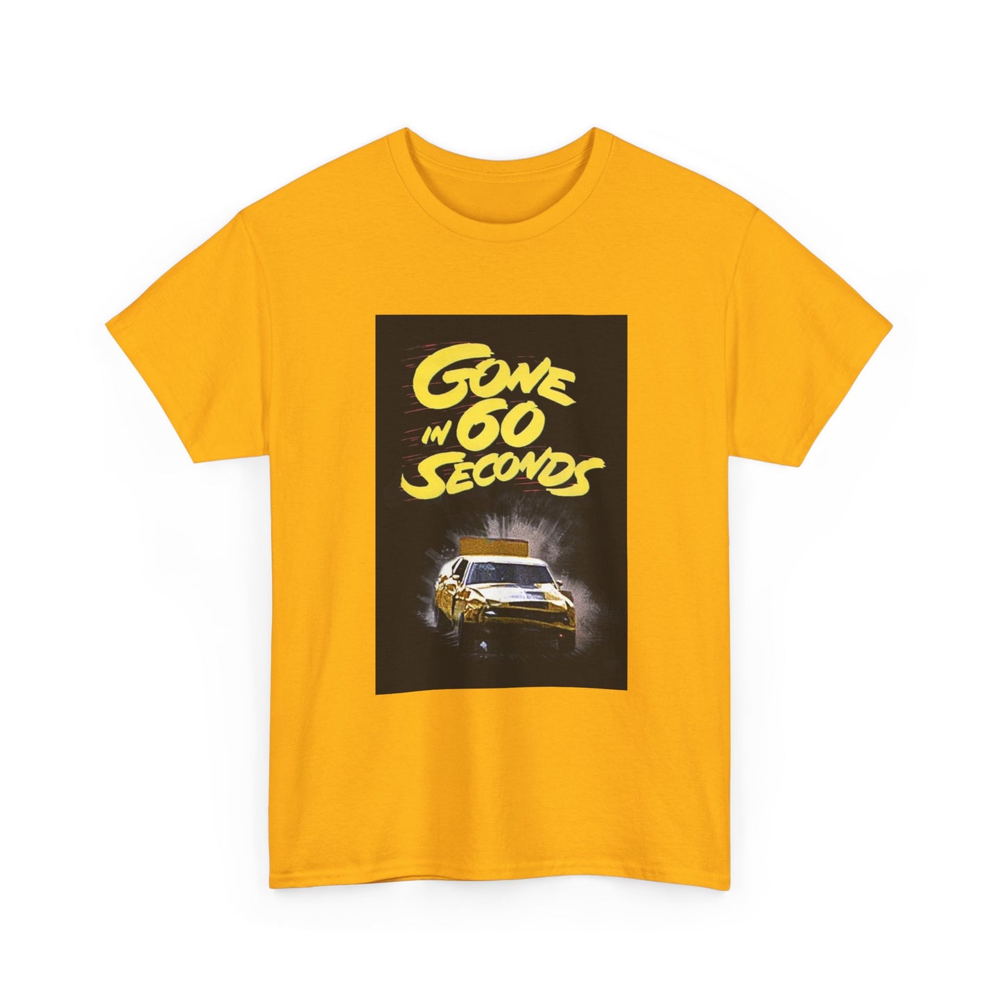 Gone in 60 Seconds Tshirt Vintage Ford Mustang Retro Poster Unisex Heavy Cotton