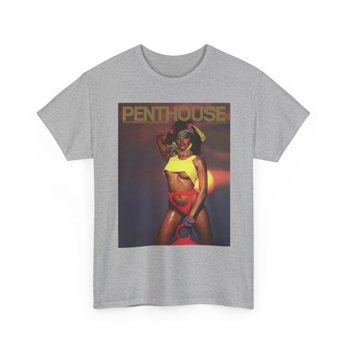 Penthouse Magazine Graphic T Shirt Vintage Heavy Cotton Tee Retro 90s Model