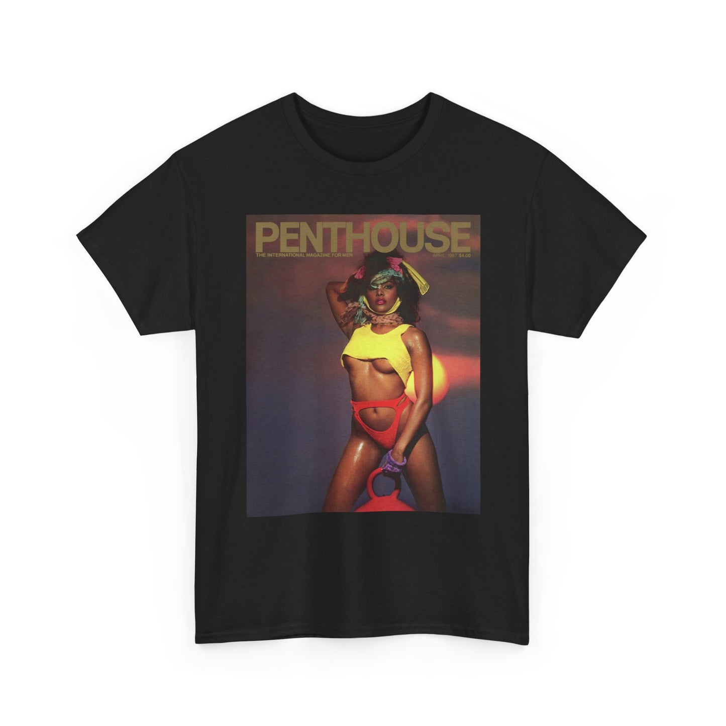 Penthouse Magazine Graphic T Shirt Vintage Heavy Cotton Tee Retro 90s Model