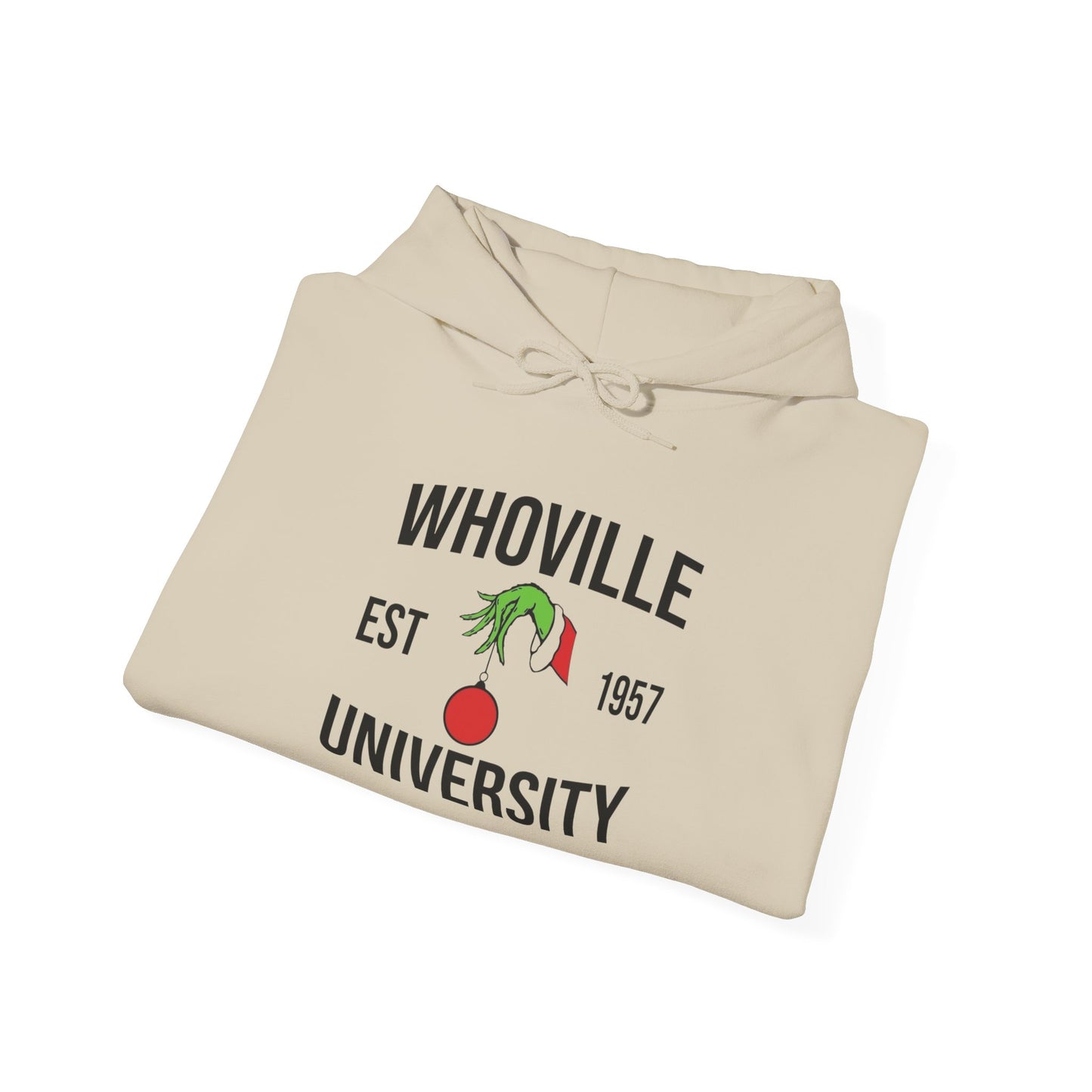 Whoville University The Grinch Graphic Hoodie Heavy Blend™ Hooded Sweatshirt