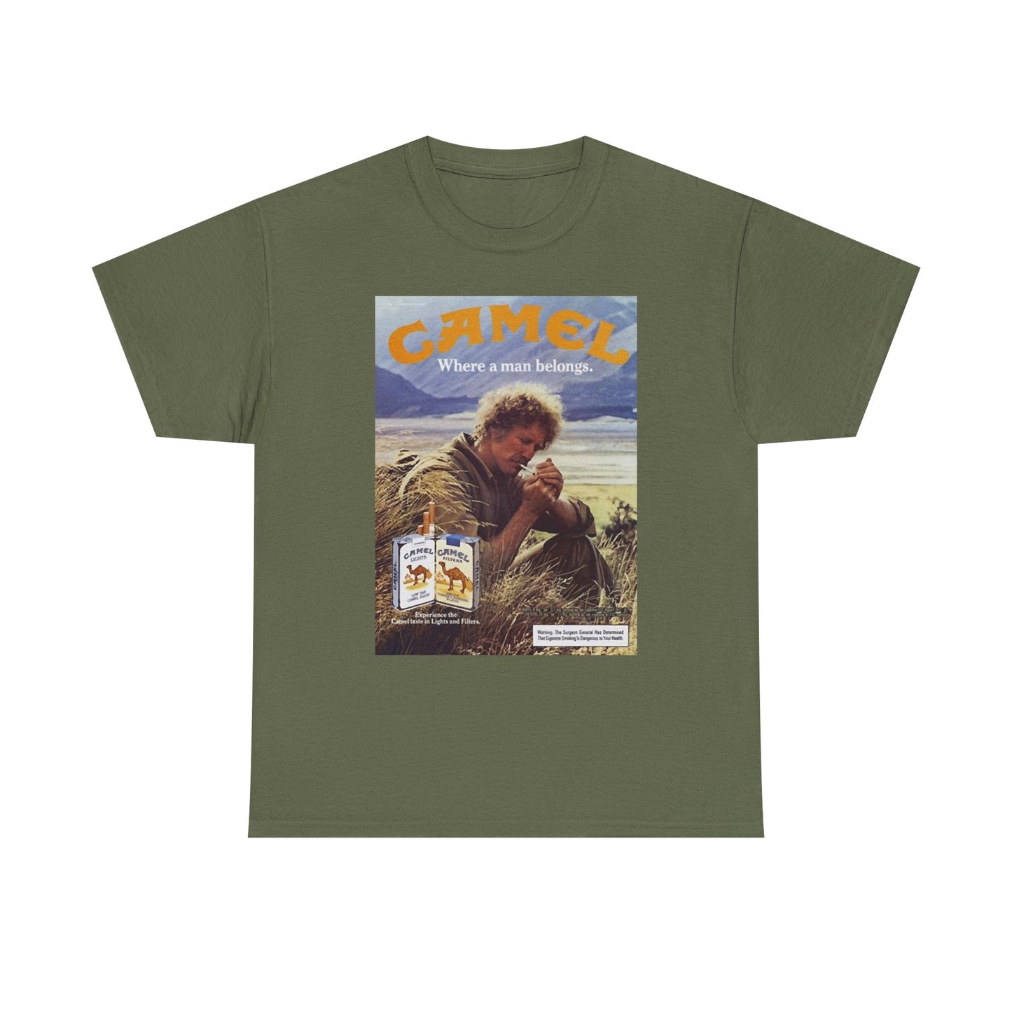 Joe Camel Cigarettes T-shirt Vintage Poster Retro Unisex Heavy Cotton Tee 1