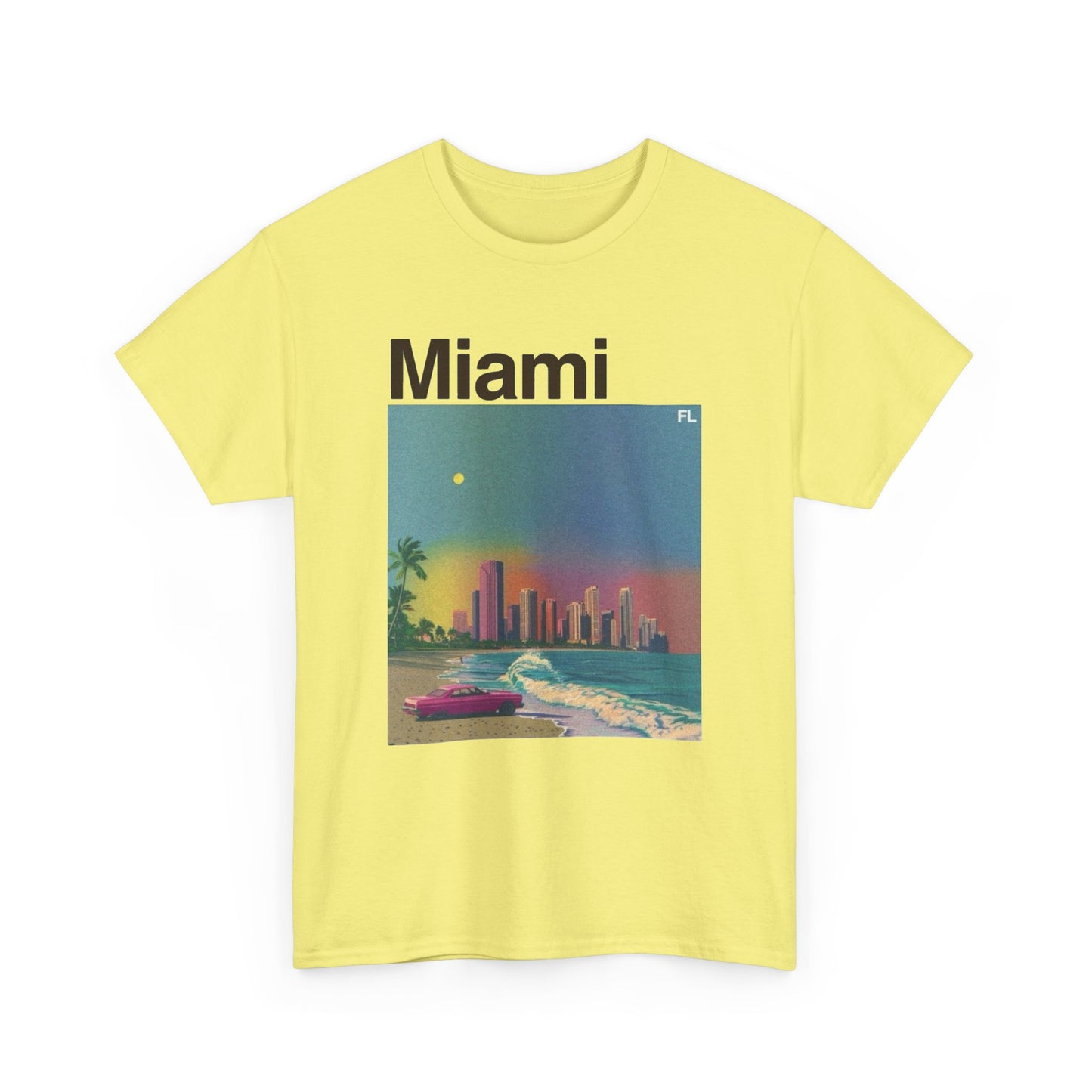 Miami Florida Graphic T Shirt NEW ADULT Unisex Heavy Cotton Tee