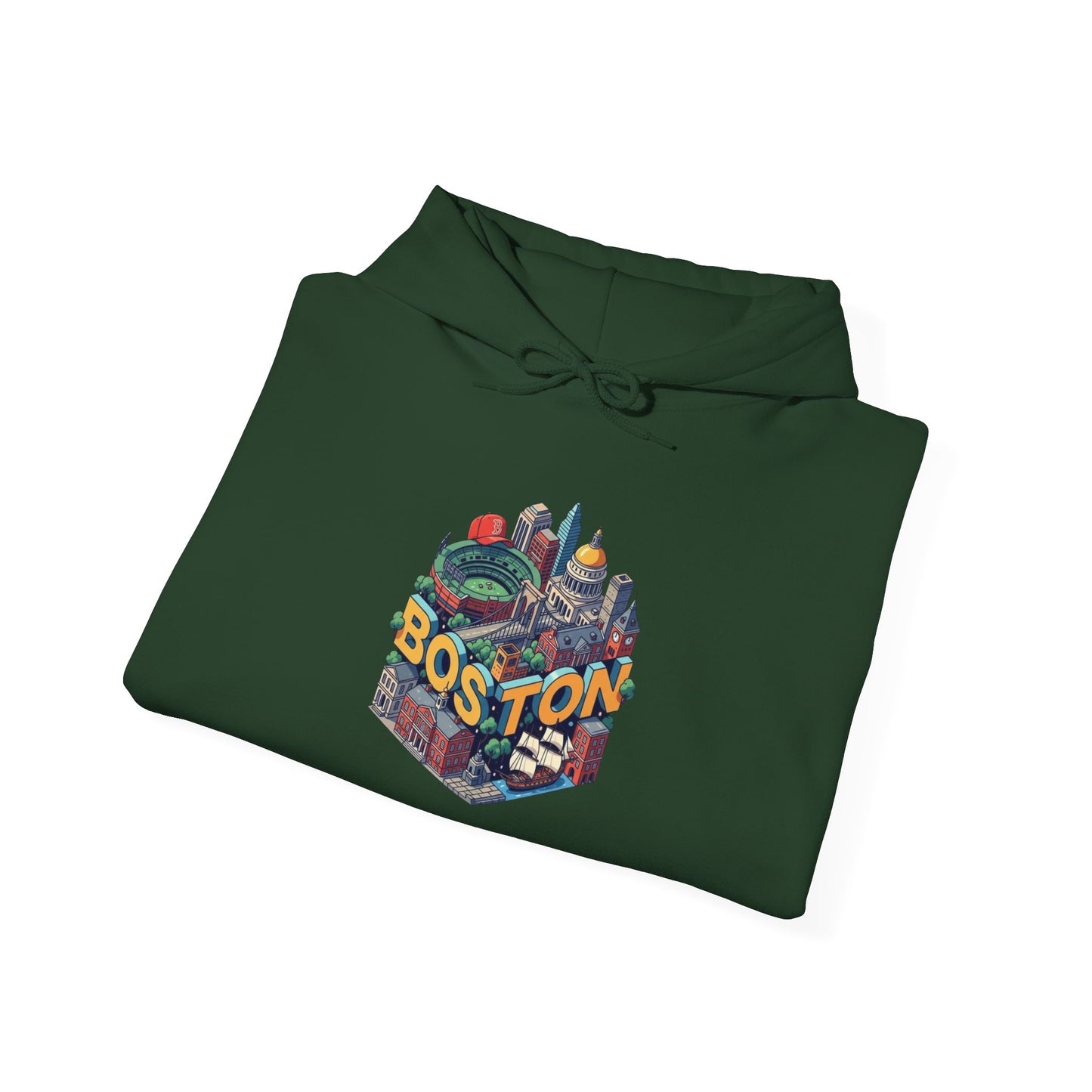 Boston Attractions Sports Graphic Hoodie NEW Heavy Blend™ Hooded Sweatshirt