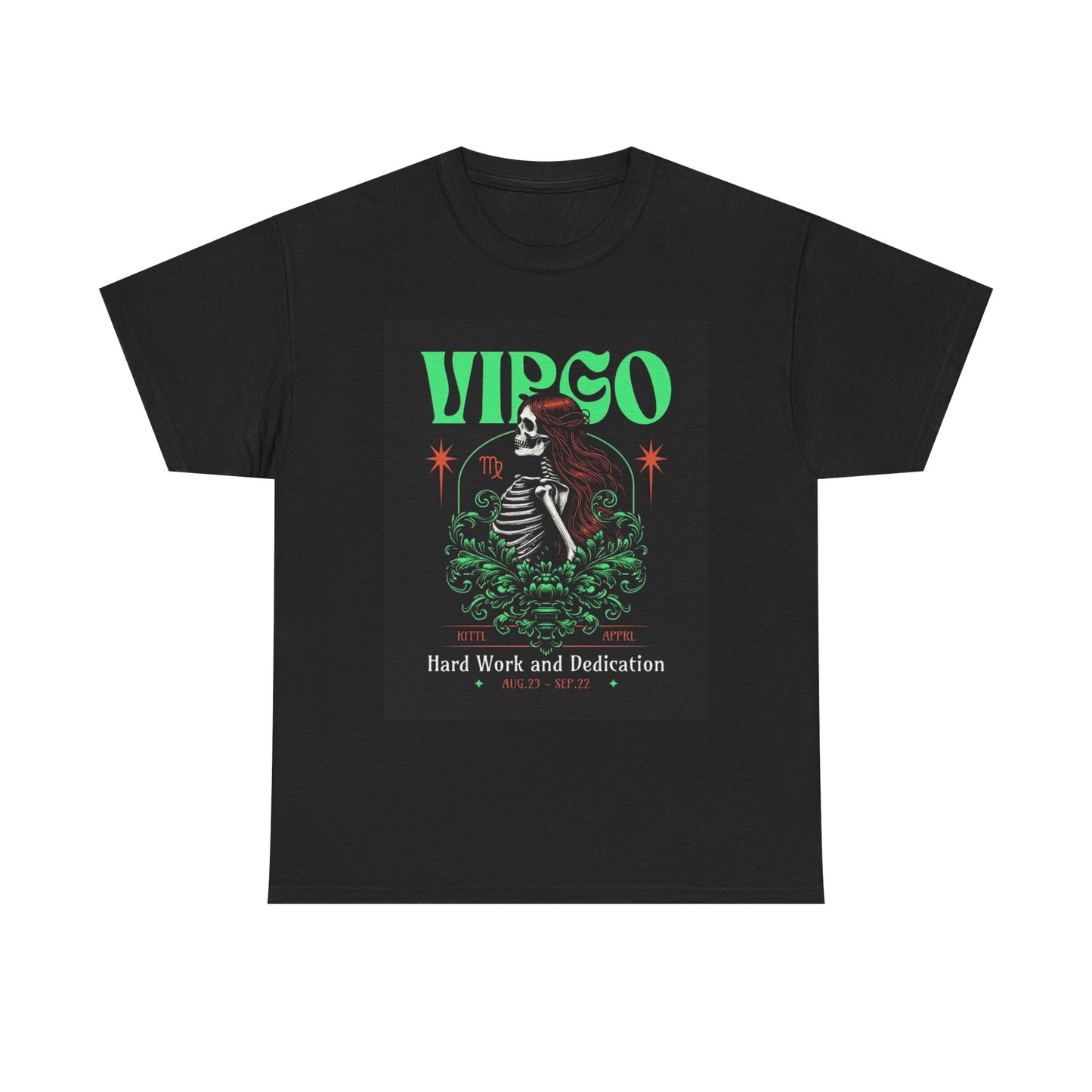 Virgo Zodiac Astrology Sign Graphic T Shirt Unisex Heavy Cotton Tee