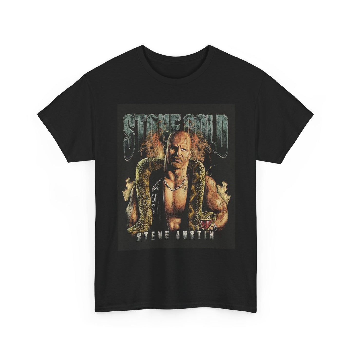 Stone Cold Steve Austin Graphic T Shirt Vintage Wrestling 90s Heavy Cotton Tee