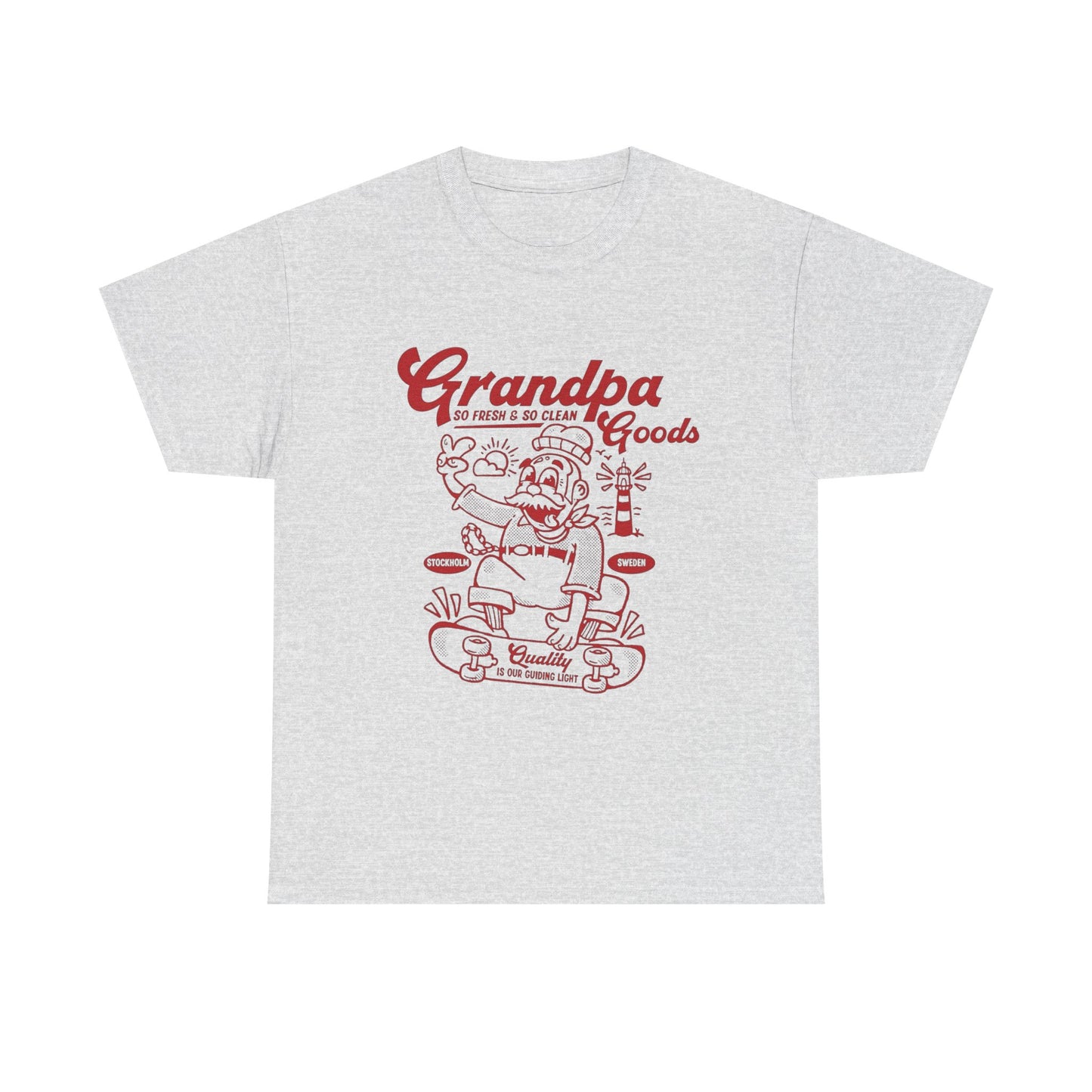 Grandpas Good Skateboards Graphic T Shirt Unisex Heavy Cotton Tee