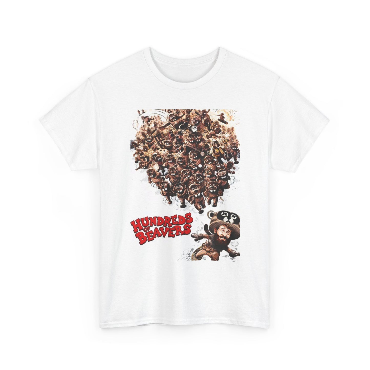 Hundreds Of Beavers Graphic T Shirt Unisex Heavy Cotton Tee