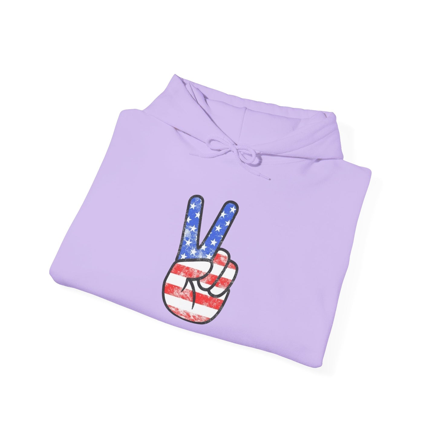 American Flag Peace Sign Retro Graphic Hoodie Heavy Blend™ NEW Sweatshirt