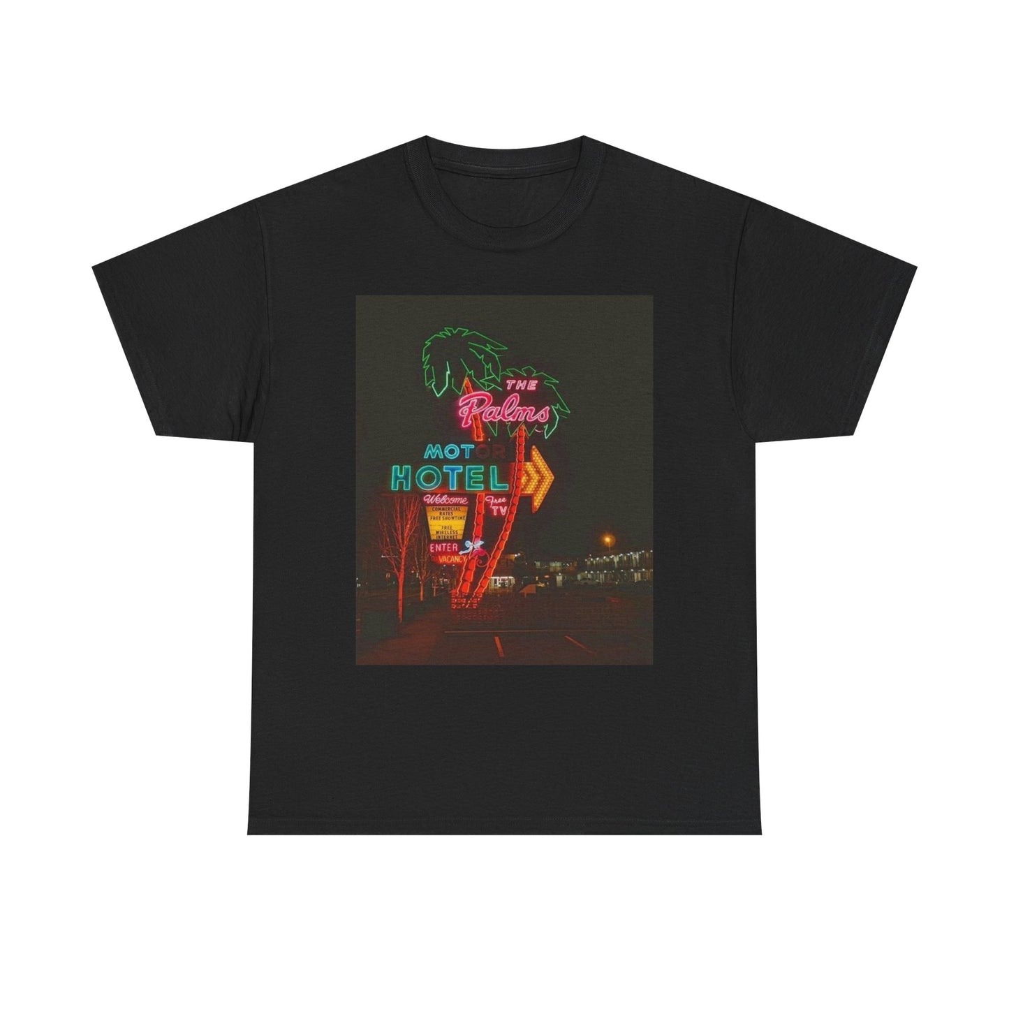 The Palms Motel Vintage Las Vegas Graphic T Shirt NEW ADULT Unisex Heavy Cotton