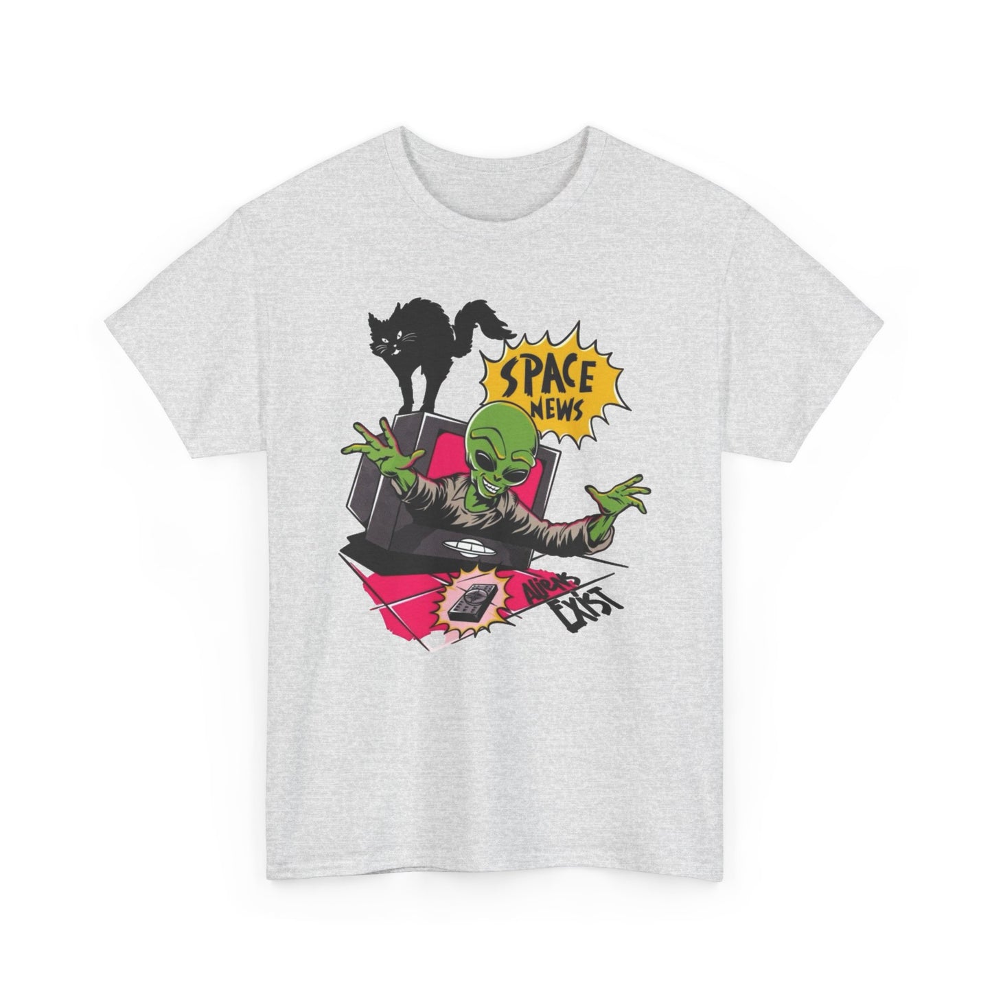 Space News Aliens Exist Graphic T Shirt NEW ADULT TEE VINTAGE