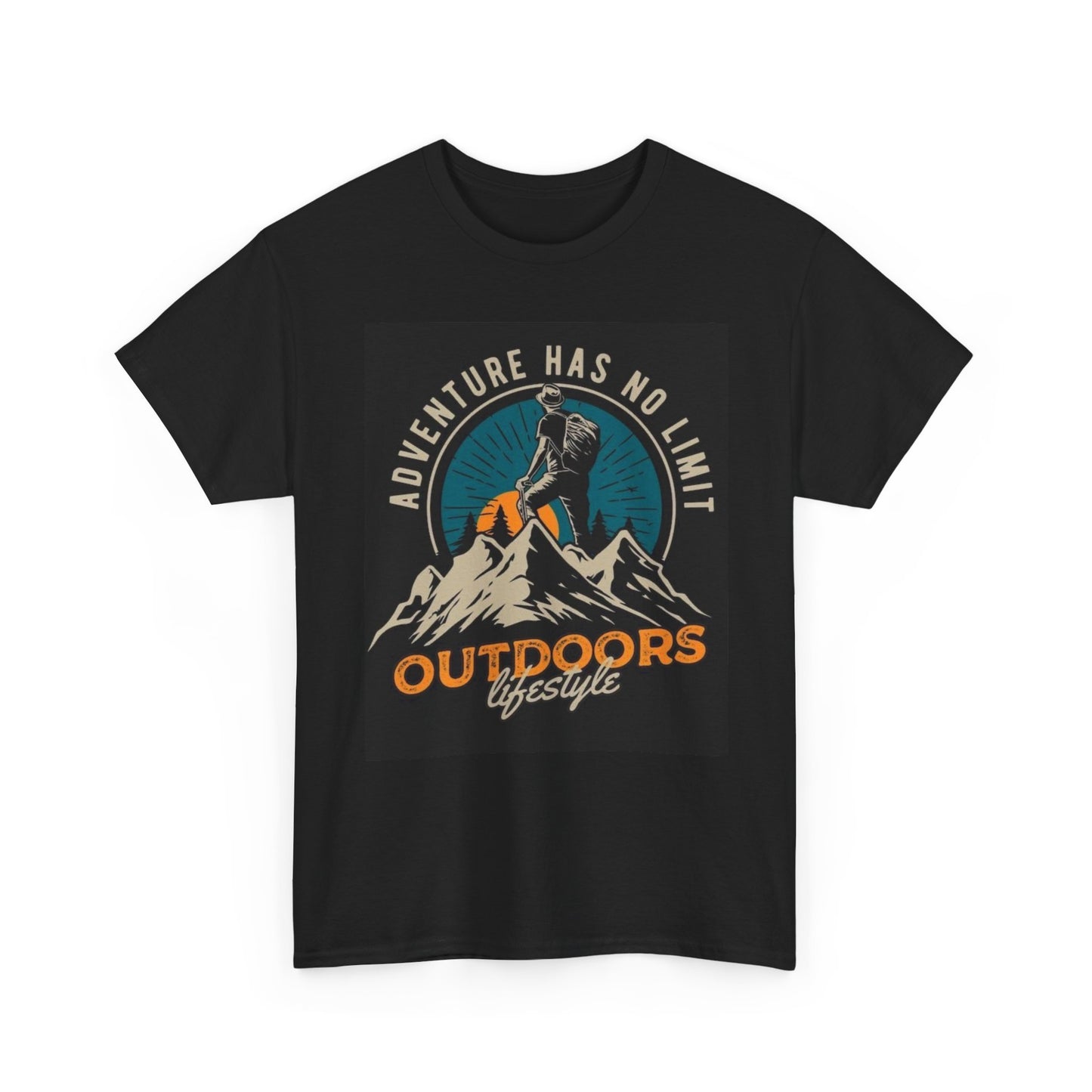 Adventure Has No Limits Graphic T Shirt Outdoors Unisex Heavy Cotton Tee