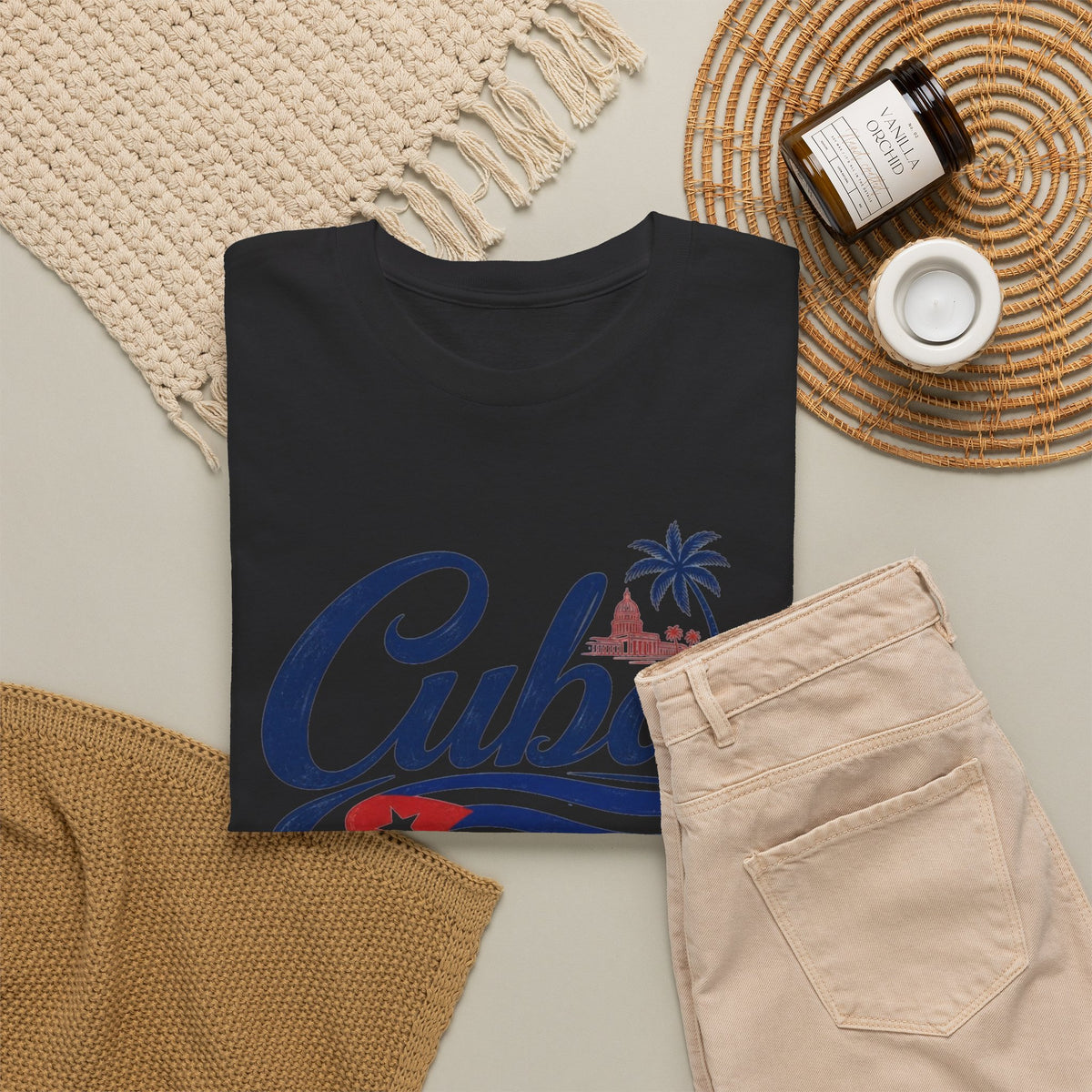 Cuba Graphic T Shirt Men's Travel Retro Classic Heavy Cotton Tee