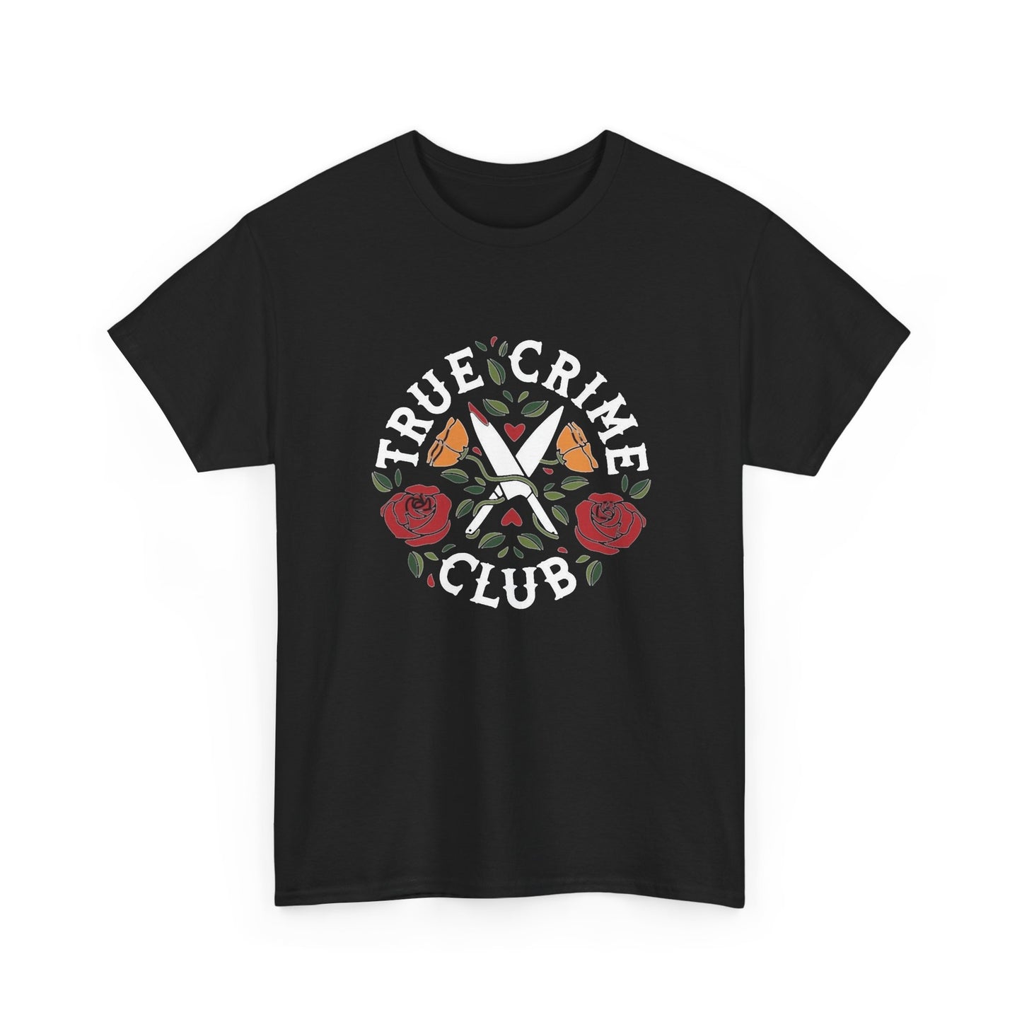 True Crime Club Graphic T Shirt NEW Vintage Unisex Heavy Cotton Tee