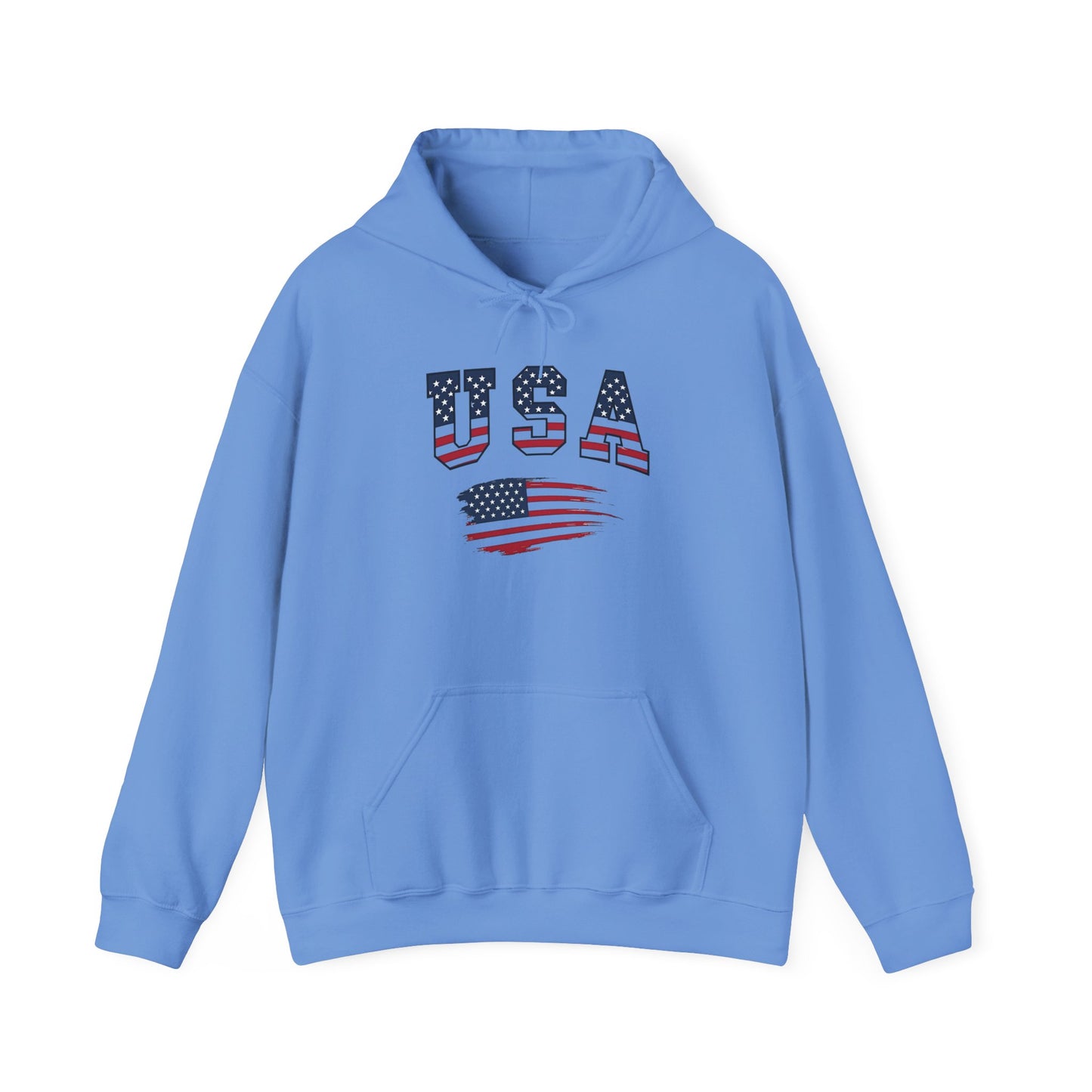 USA American Flag Graphic Hoodie Unisex Heavy Blend™ Hooded Sweatshirt