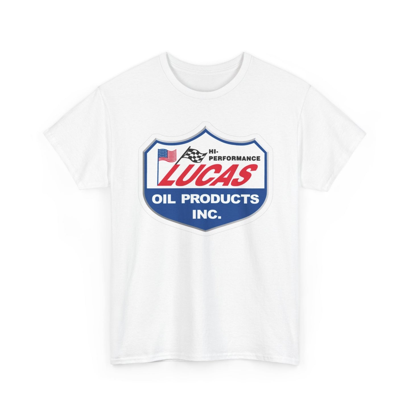 Lucas Oil Graphic T Shirt Vintage Muscle Cars Unisex Heavy Cotton Tee