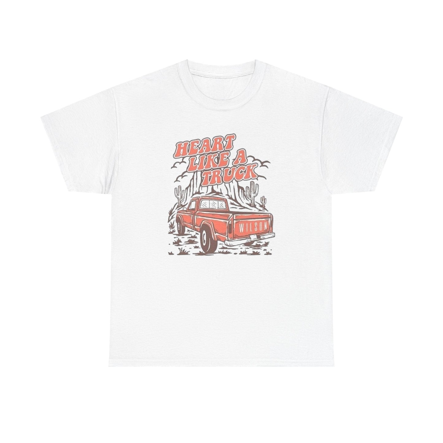 Heart Like A Truck Graphic T Shirt Unisex Heavy Cotton Tee