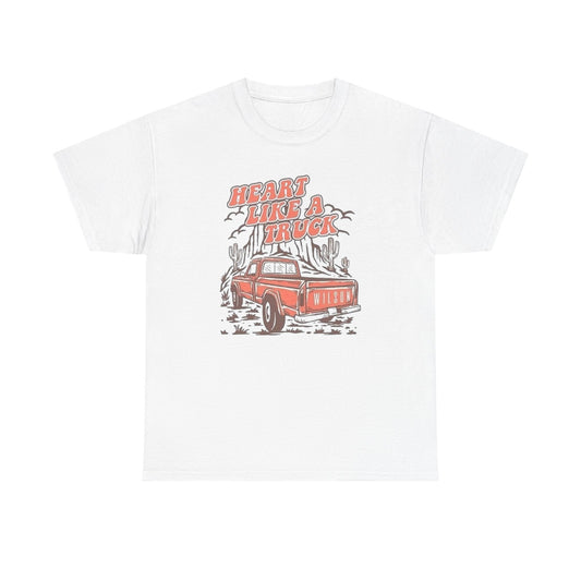 Heart Like A Truck Graphic T Shirt Unisex Heavy Cotton Tee