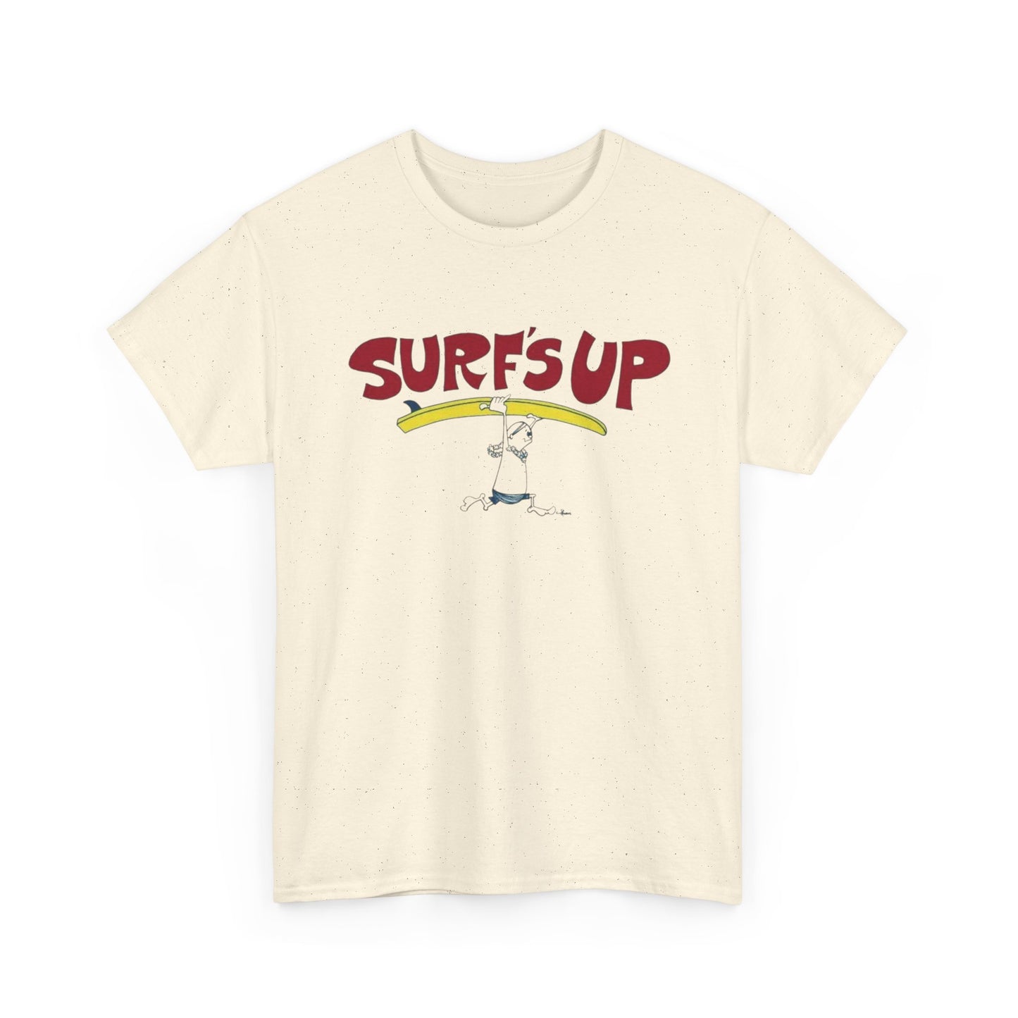 Surfs Up Vintage Graphic T Shirt Unisex Heavy Cotton Tee Gift