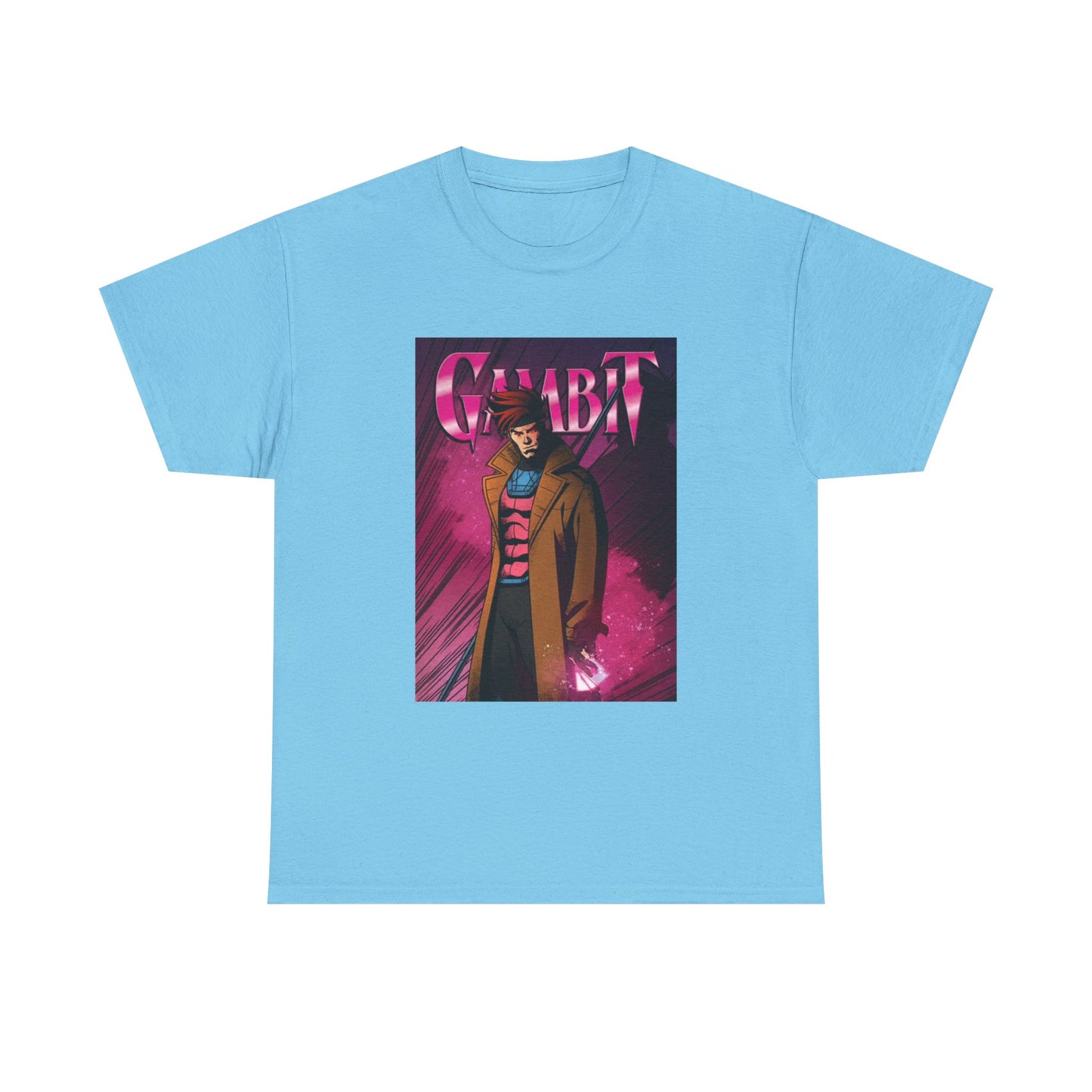 Gambit Tshirt Vintage Anime Cartoon Graphic Neon Unisex Heavy Cotton Tee