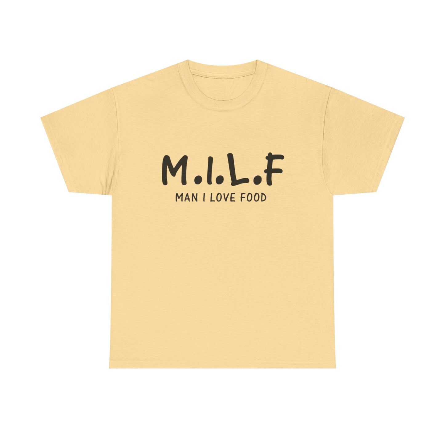 MIlf Man I Love Food Funny Graphic T-Shirt Gift NEW Unisex Heavy Cotton Tee