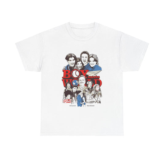 Boy Meets World Shirt Retro Comedy Poster Series 90s Kids Unisex Heavy Cotton