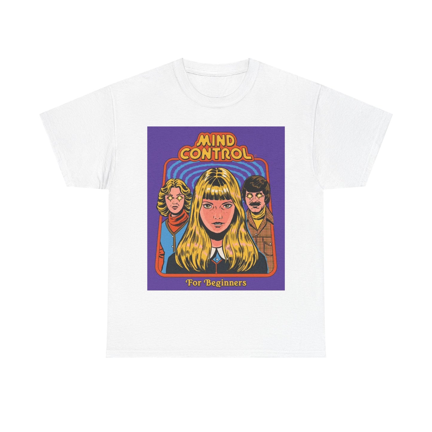 MInd Control Tshirt Funny 80s Art graphic Retro Unisex Heavy Cotton Tee