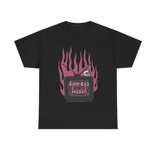 Sick Sad World Graphic T Shirt Unisex Heavy Cotton Tee