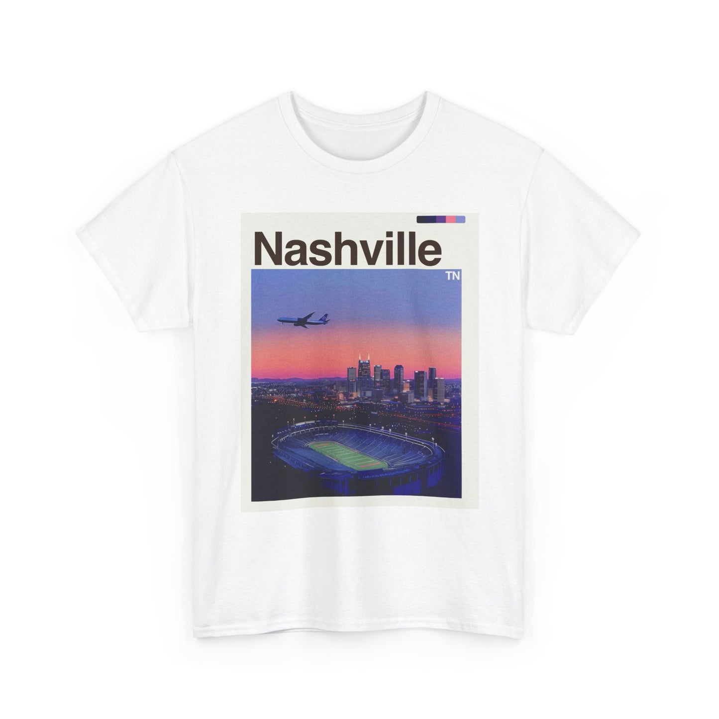 Nashville Skyline Graphic T Shirt Cotton Tee Apparel New