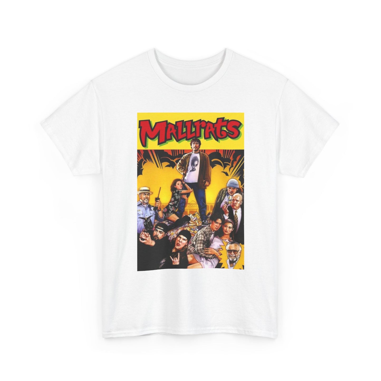 Mallrats Tshirt Retro Movie Poster Vintage Comedy Unisex Heavy Cotton Tee