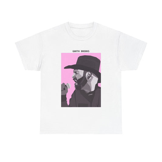 Garth Brooks Tshirt Neon Art Country Vintage Singing Unisex Heavy Cotton Tee