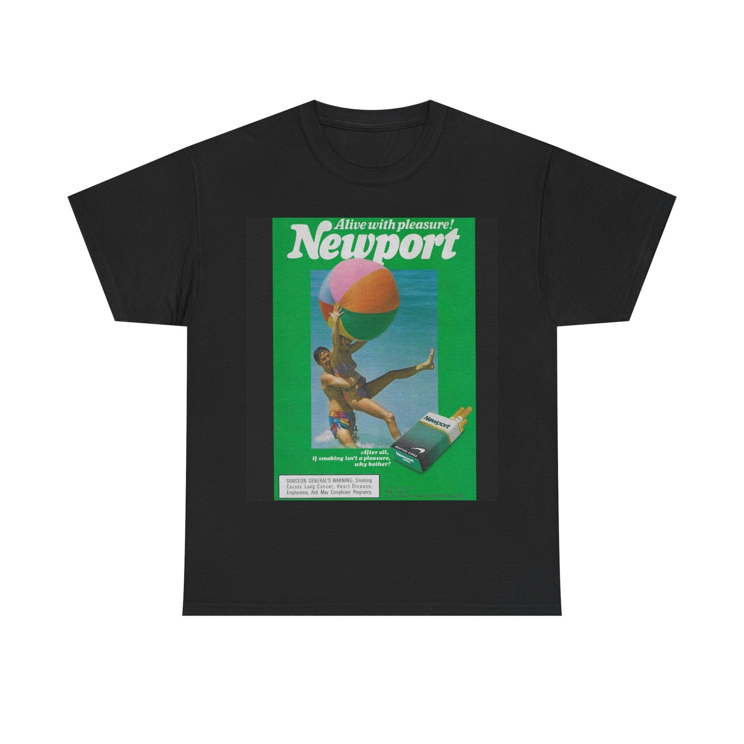 Newport T-shirt vintage cigarette retro graphic 80s Unisex Heavy Cotton Tee