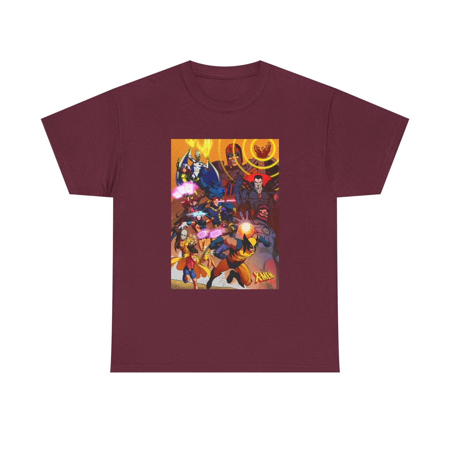 Cartoon Graphic Tee Xmen Comic Book Retro Vintage Tee Unisex Heavy Cotton Tee