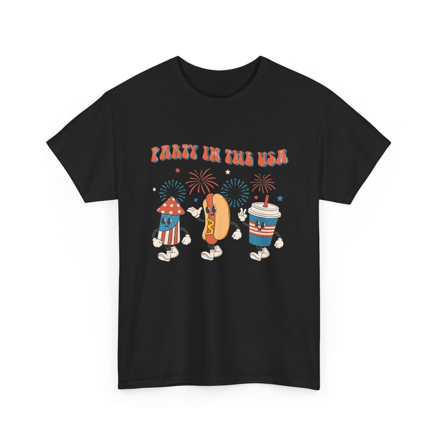 Party In The USA 4th Graphic T Shirt ADULT NEW