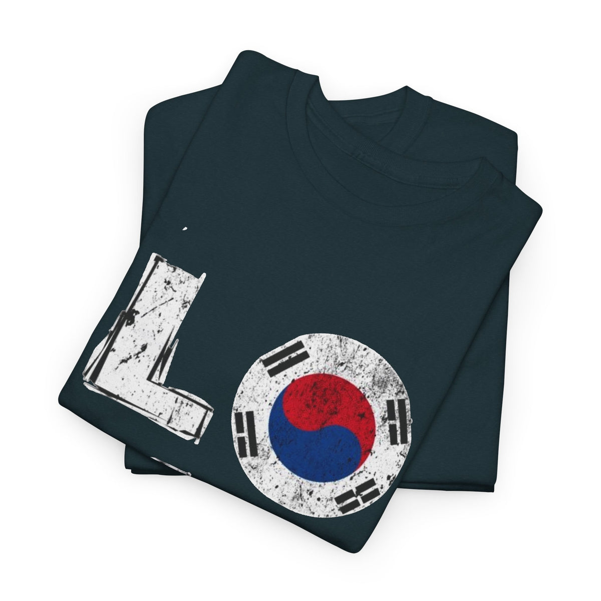 Love South Korea Graphic T Shirt Men's Heavy Cotton Tee