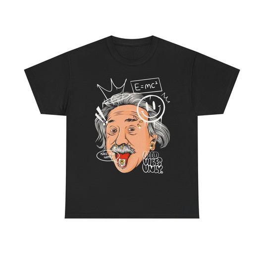Trippy Science Albert Einstein Graphic T Shirt Unisex Heavy Cotton Tee